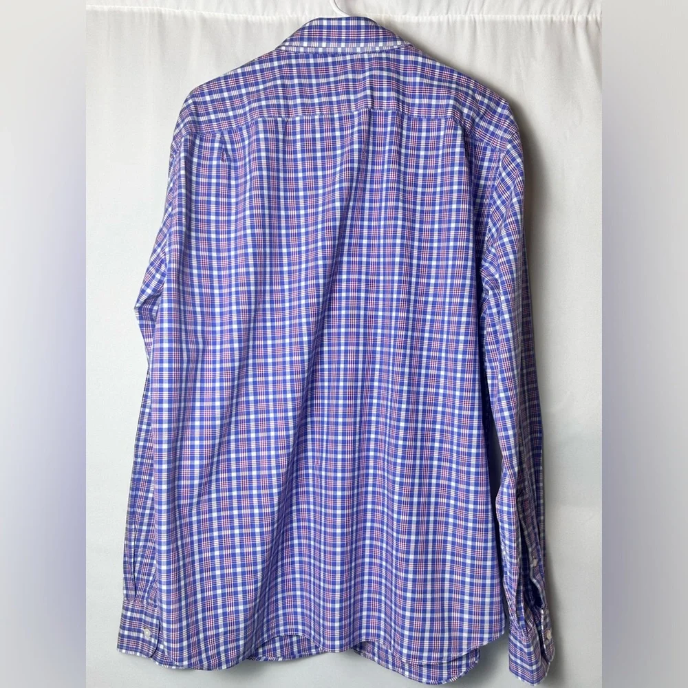 J. Crew Button Down Shirt Plaid Ludlow 120's 2 Ply Long Sleeve Blue Pink Classic
